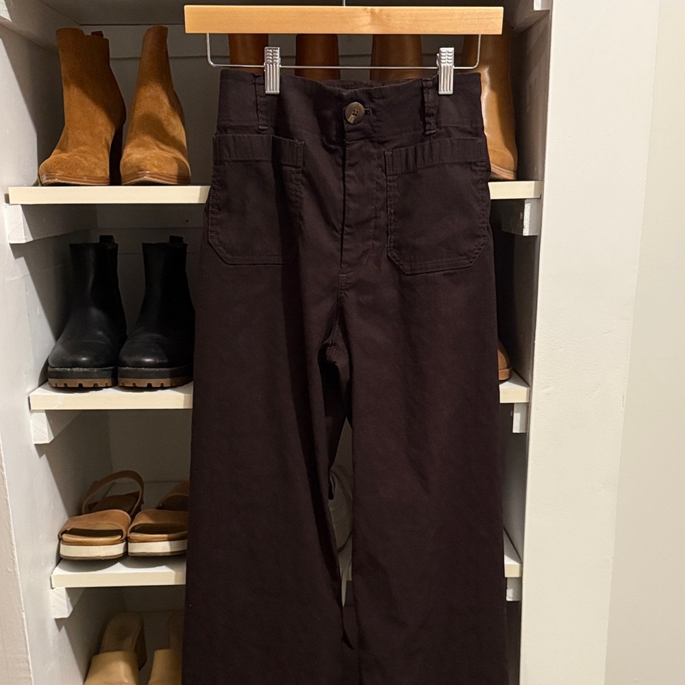 Collette Full Length Wide Leg Pant in Powdered Cocoa